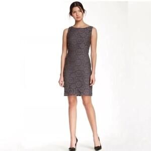 Alice + Olivia Lace Pattern Mini Dress in Grey